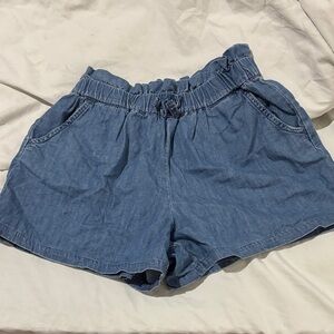 Janie & Jack 8 Blue Denim Shorts 💯cotton elastic waist pullon style euc pockets